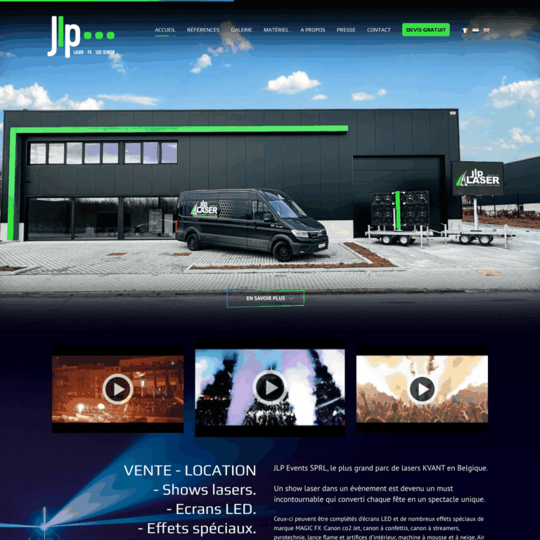 JLP Events, shows laser et effets spéciaux