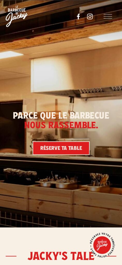Le site du Barbecue de Jacky sur mobile