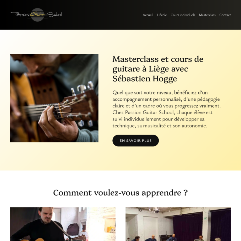 Passion Guitar School, cours de guitare à Liège