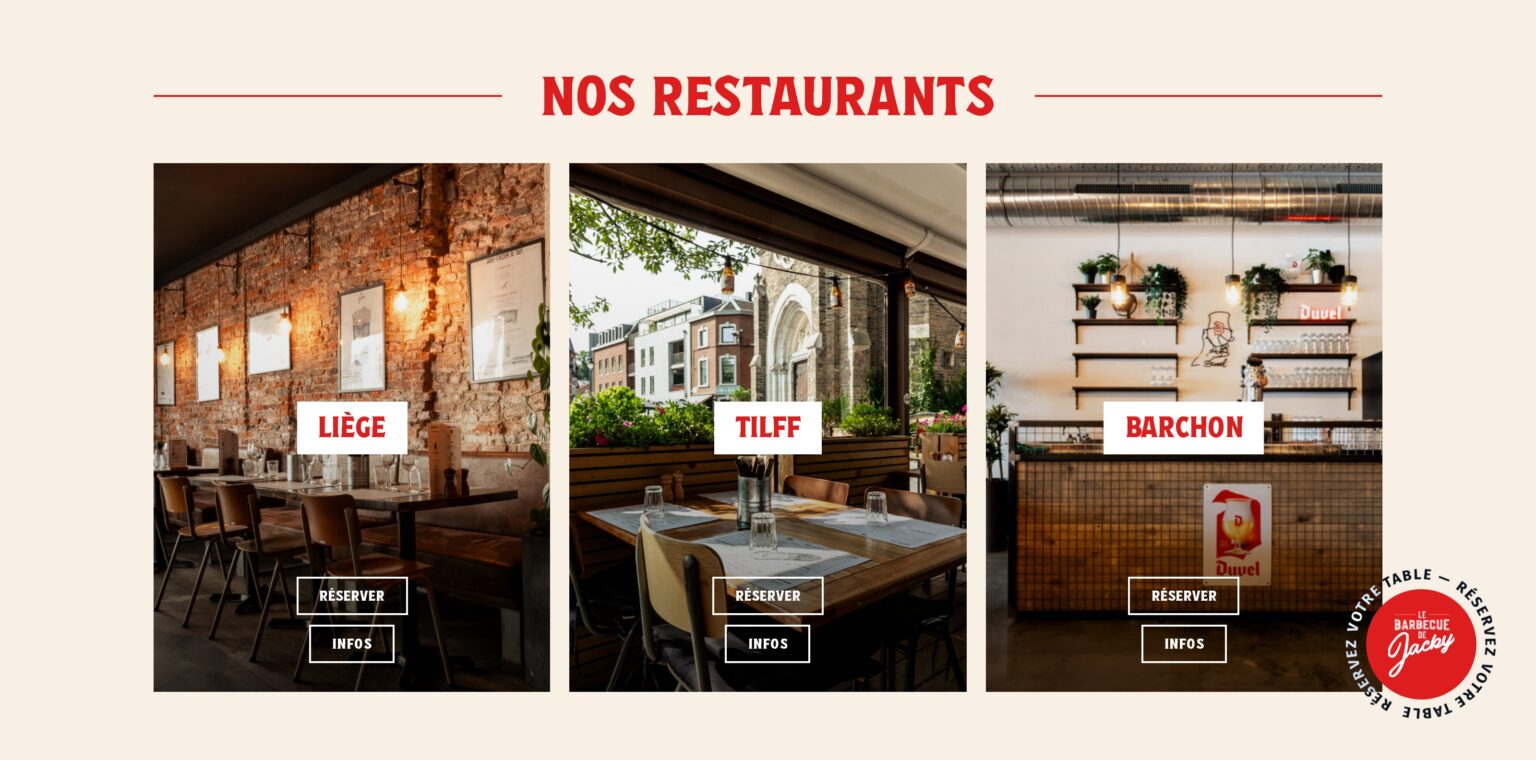 Les trois restaurants du Barbecue de Jacky