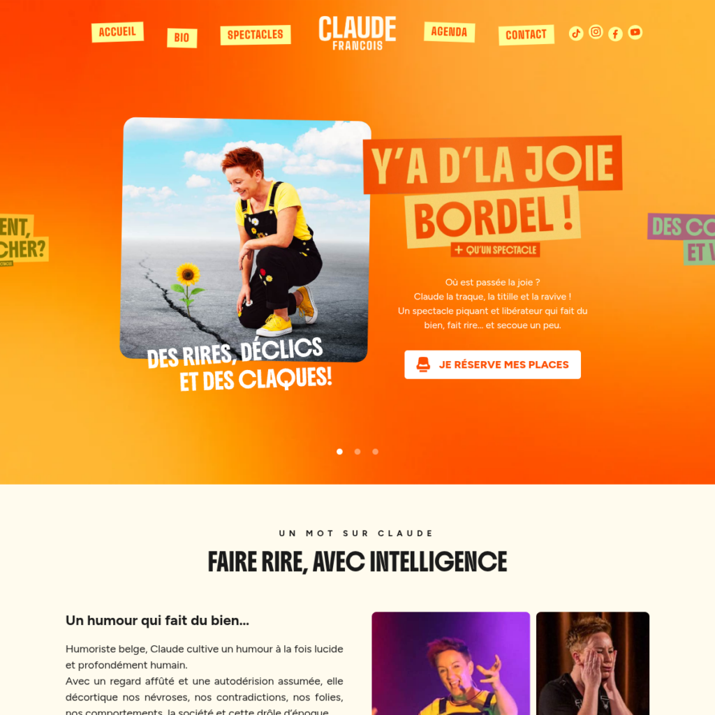 Claude François, Belgian comedian