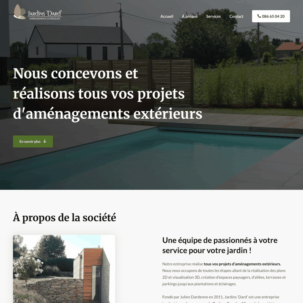 Jardins &lsquo;Dard&rsquo;, aménagements extérieurs