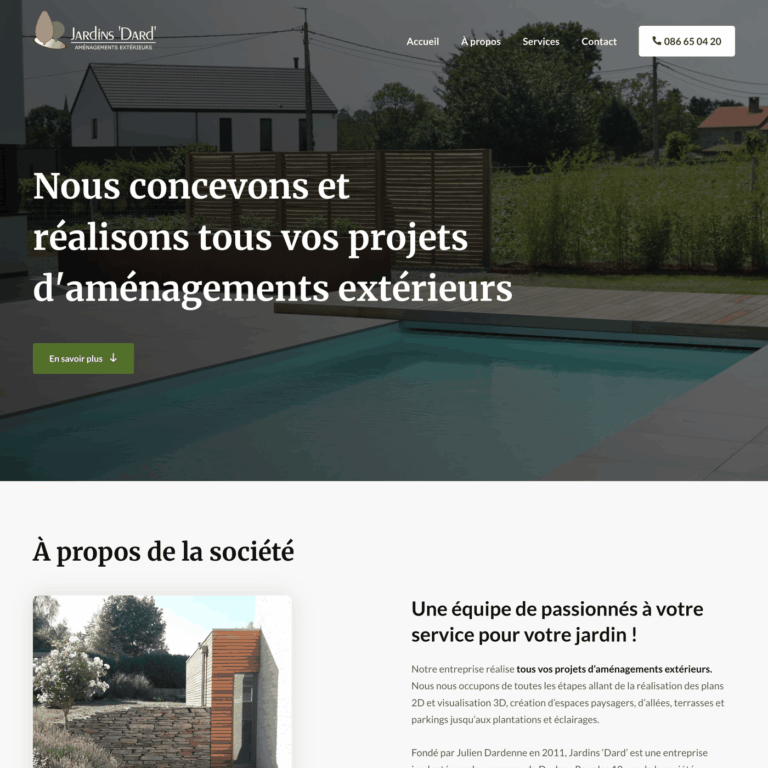 Jardins &lsquo;Dard&rsquo;, aménagements extérieurs