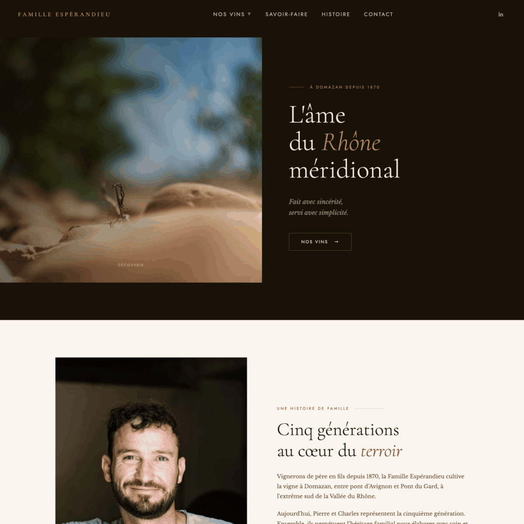 Famille Espérandieu, domaine viticole