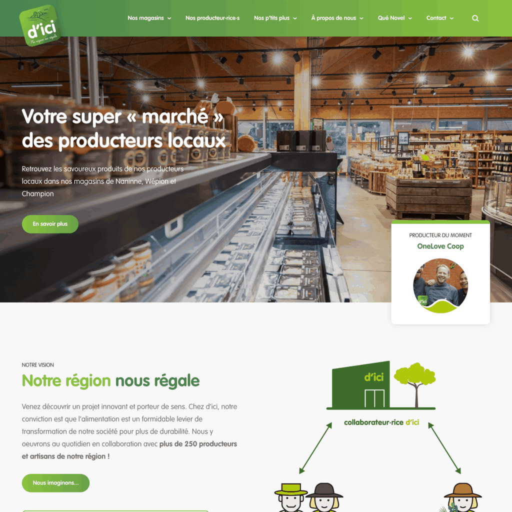 D’ici, local producer shops