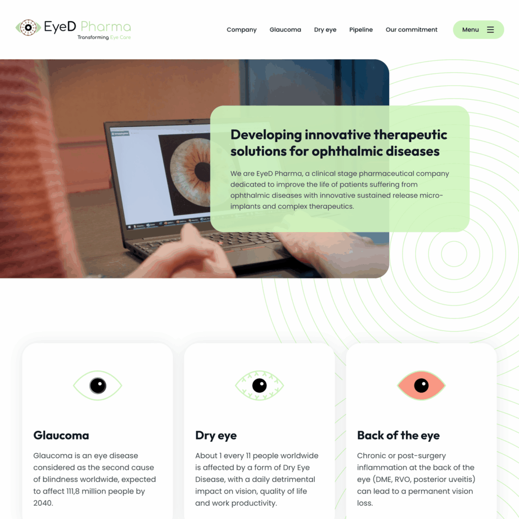 EyeD Pharma, biotech à Seraing