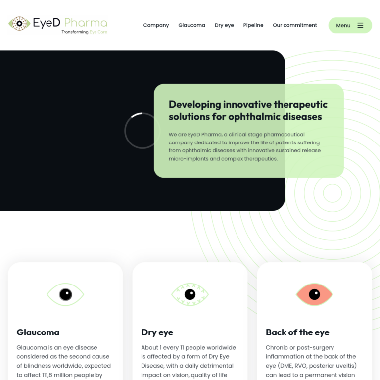 EyeD Pharma, biotech à Seraing